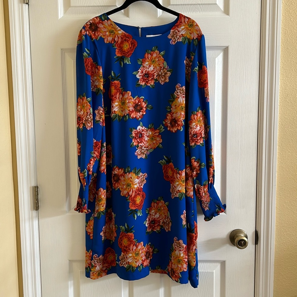 Gibson Latimer long sleeve flower print dress